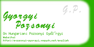 gyorgyi pozsonyi business card